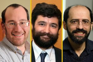 Headshots of Mark Dredze, Tom Lippincott, and Ilya Shpitser.