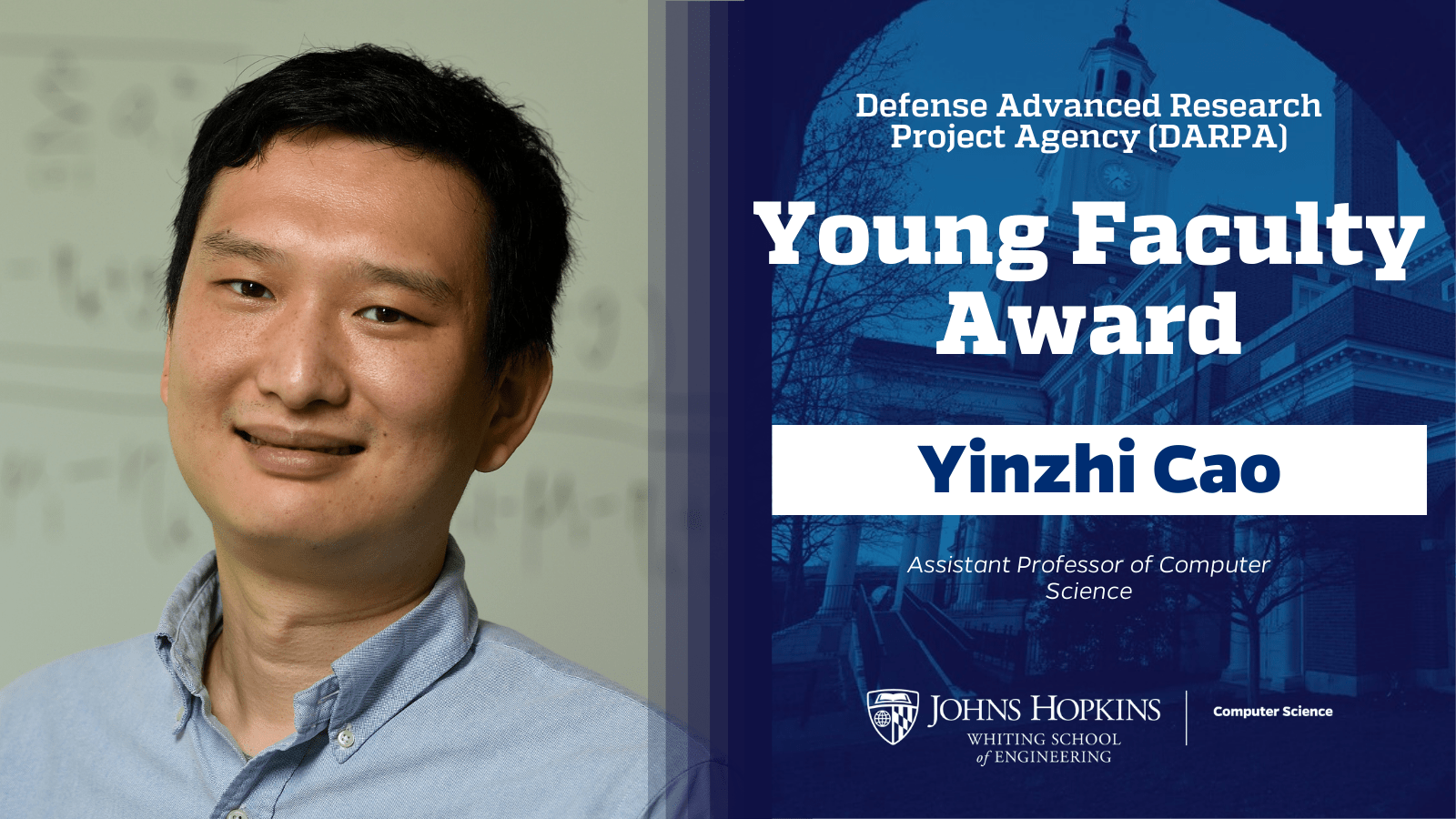 Yinzhi Cao earns DARPA Young Faculty Award Department of Computer Science